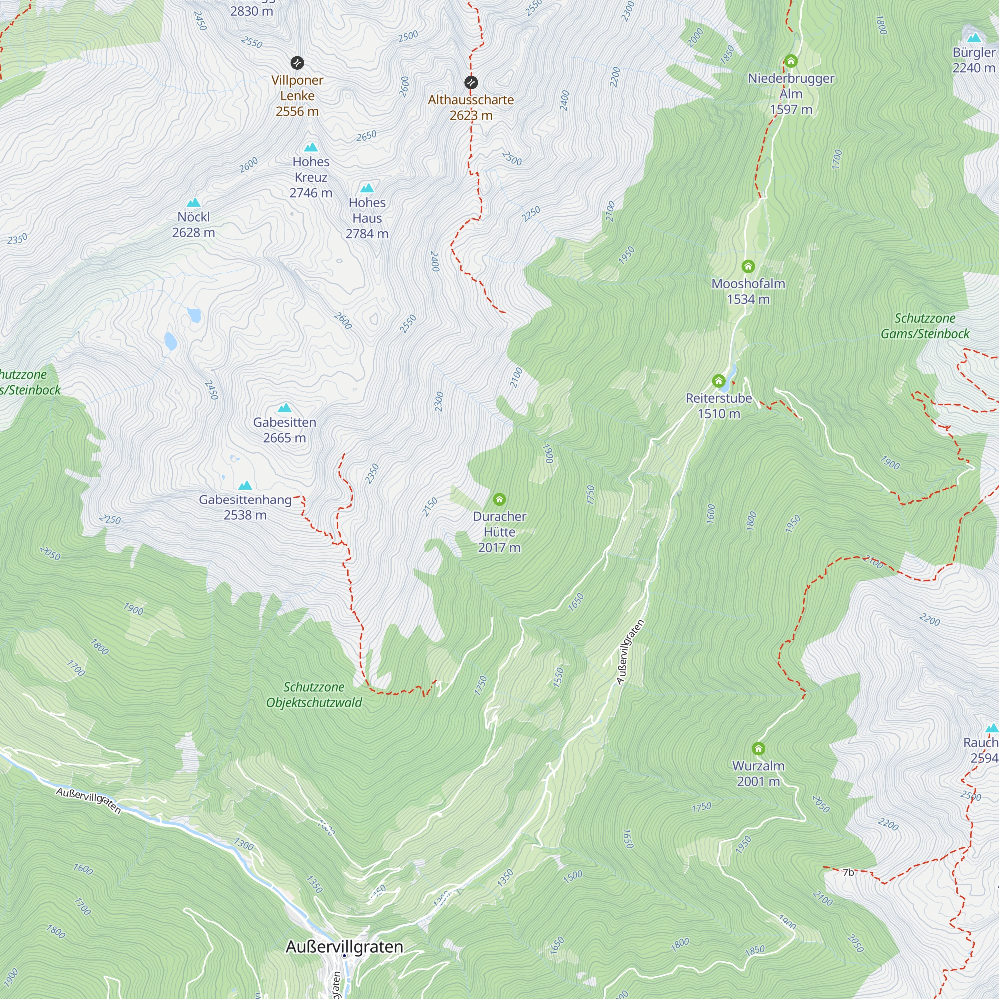 Duracher Hütte map
