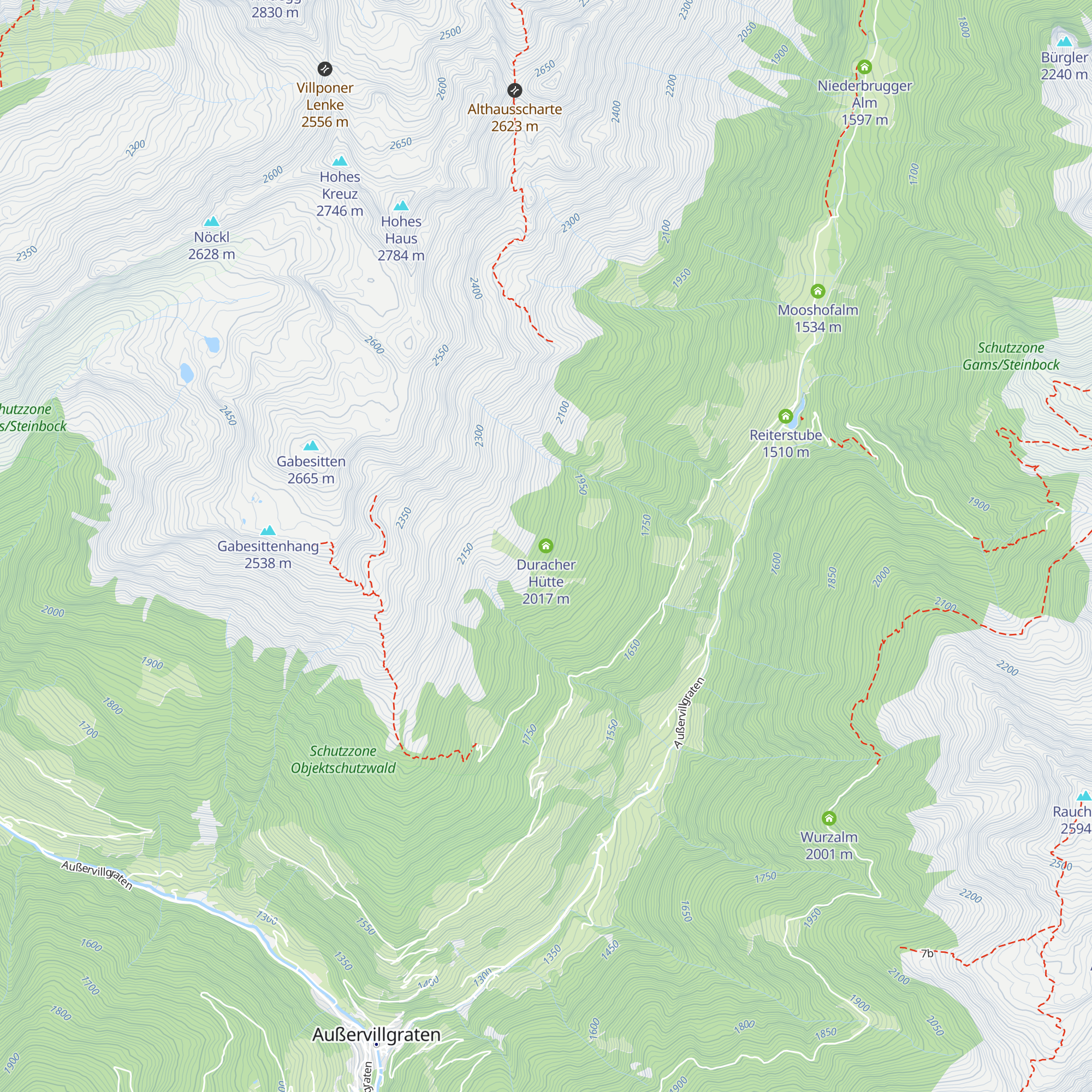 Duracher Hütte map