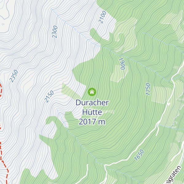 Map of Duracher Hütte