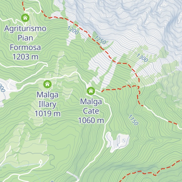 Map of Malga Cate