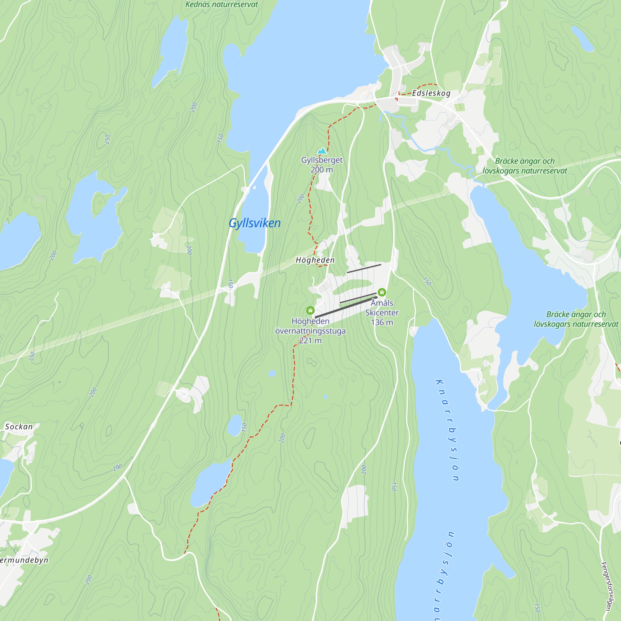 Högheden övernattningsstuga map
