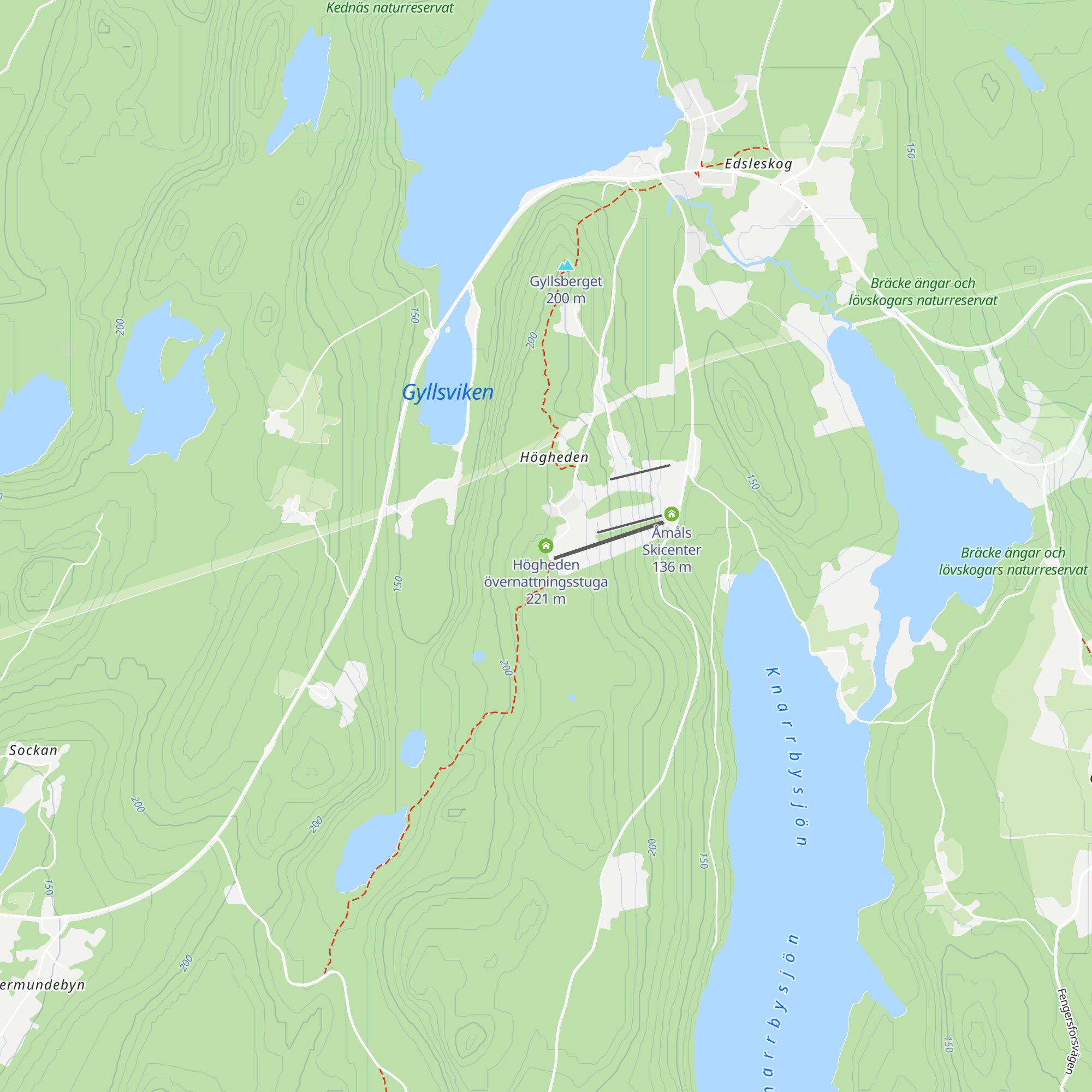 Högheden övernattningsstuga map
