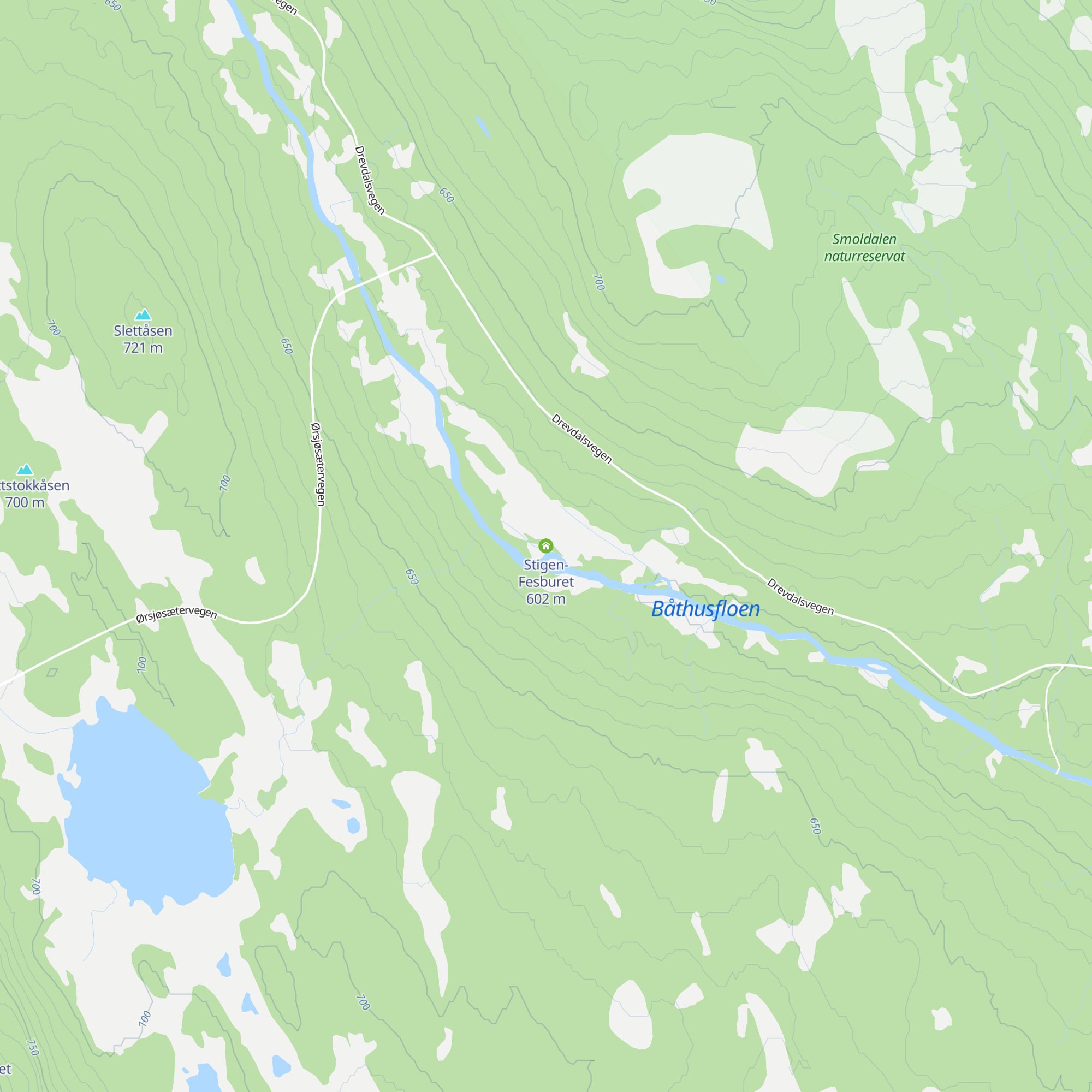 Stigen-Fesburet map