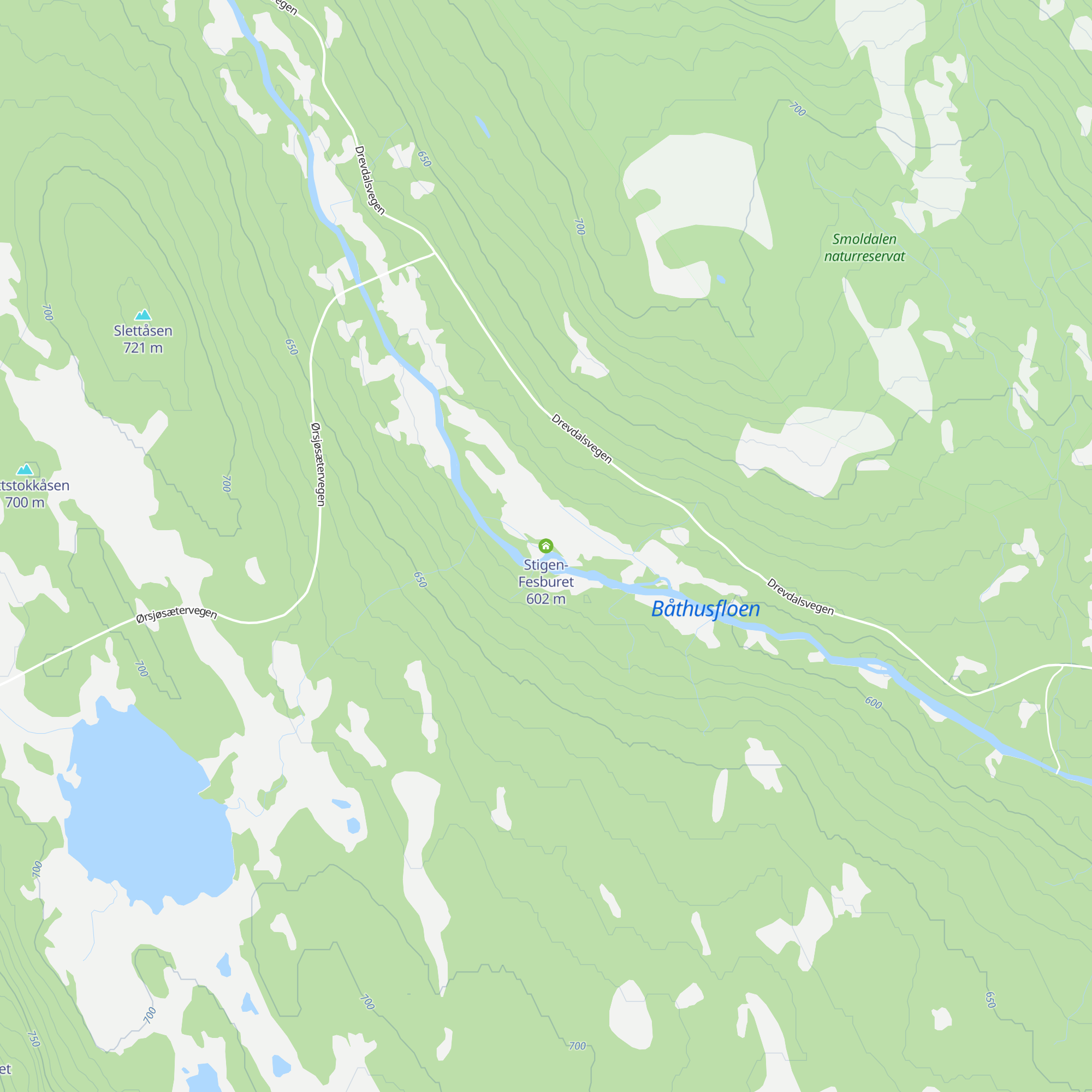 Stigen-Fesburet map