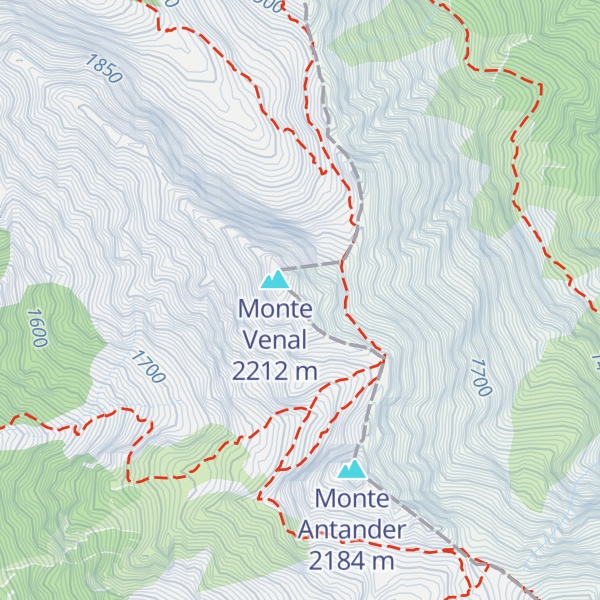 Map of Dente di Venal