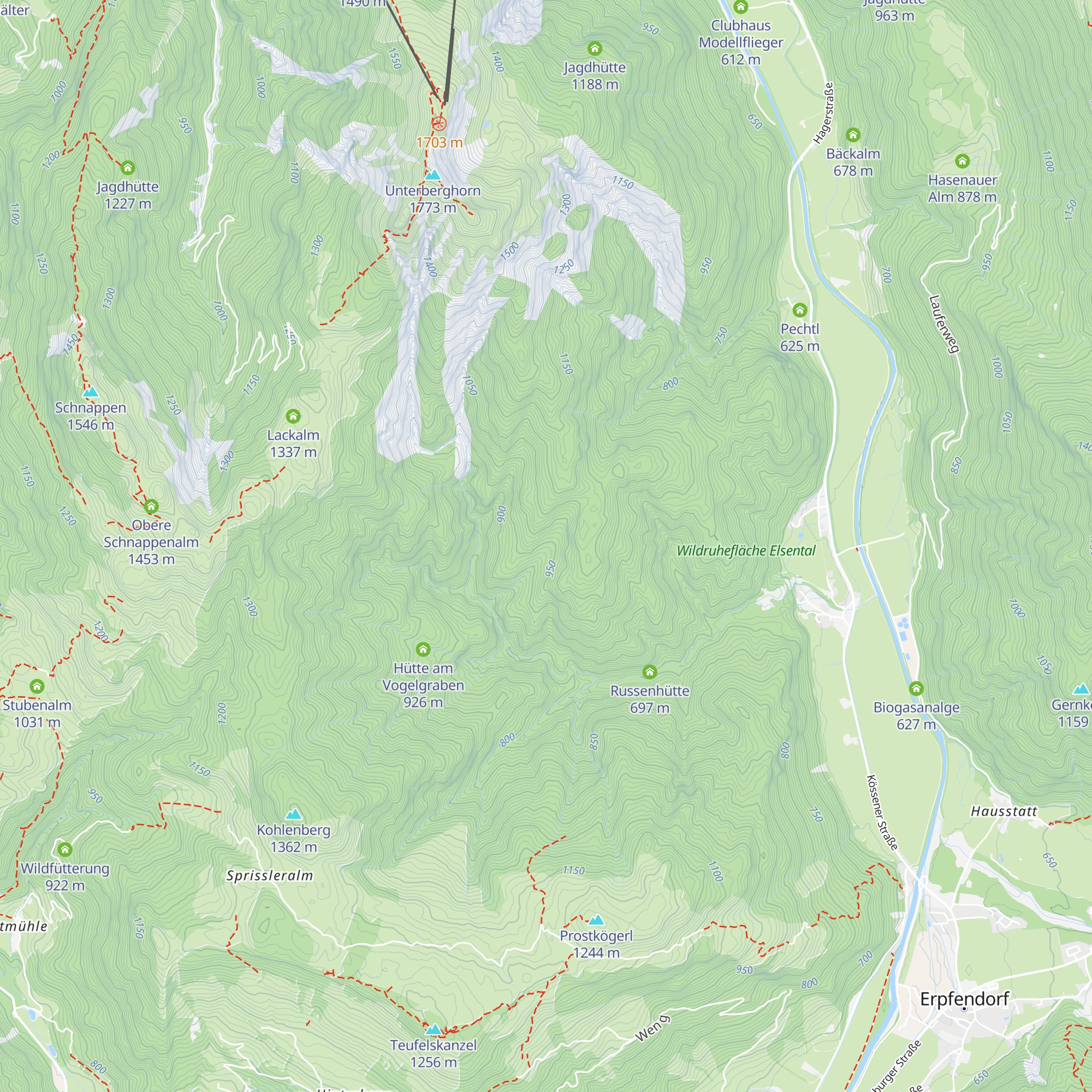 Astegghütte map