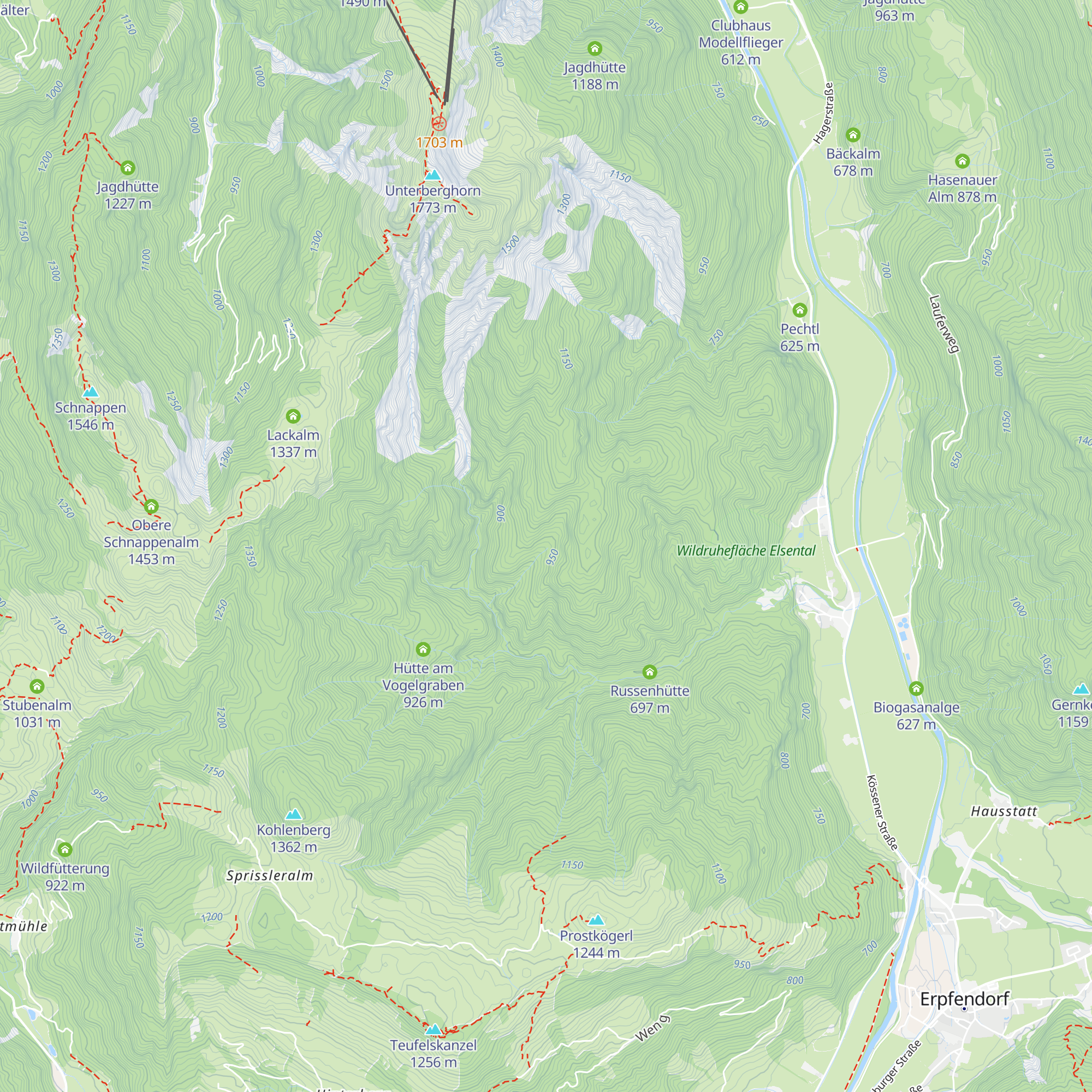 Astegghütte map