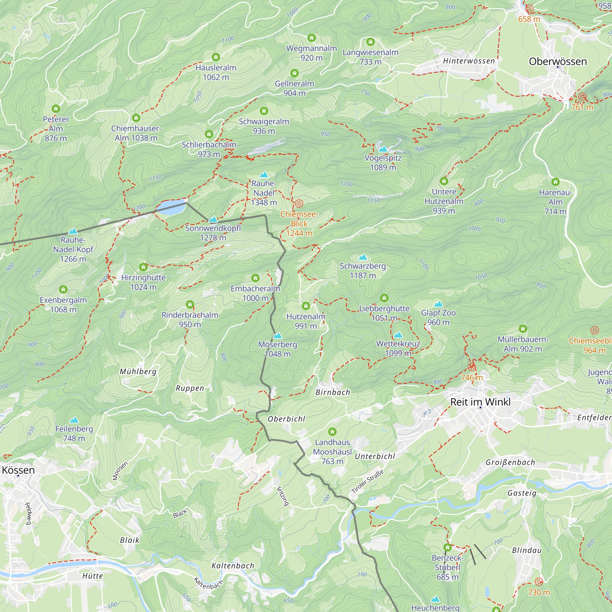 Hutzenalm map