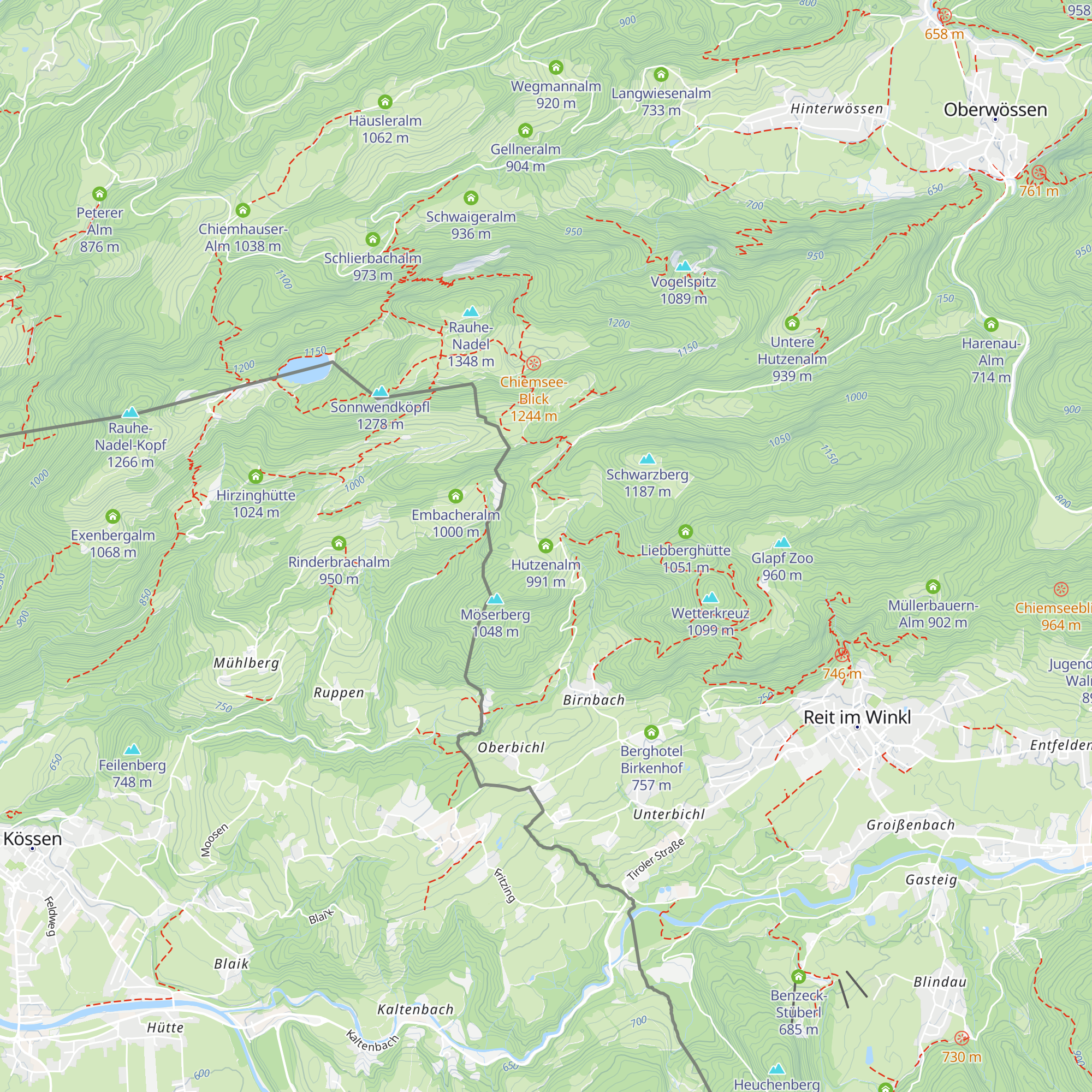 Hutzenalm map