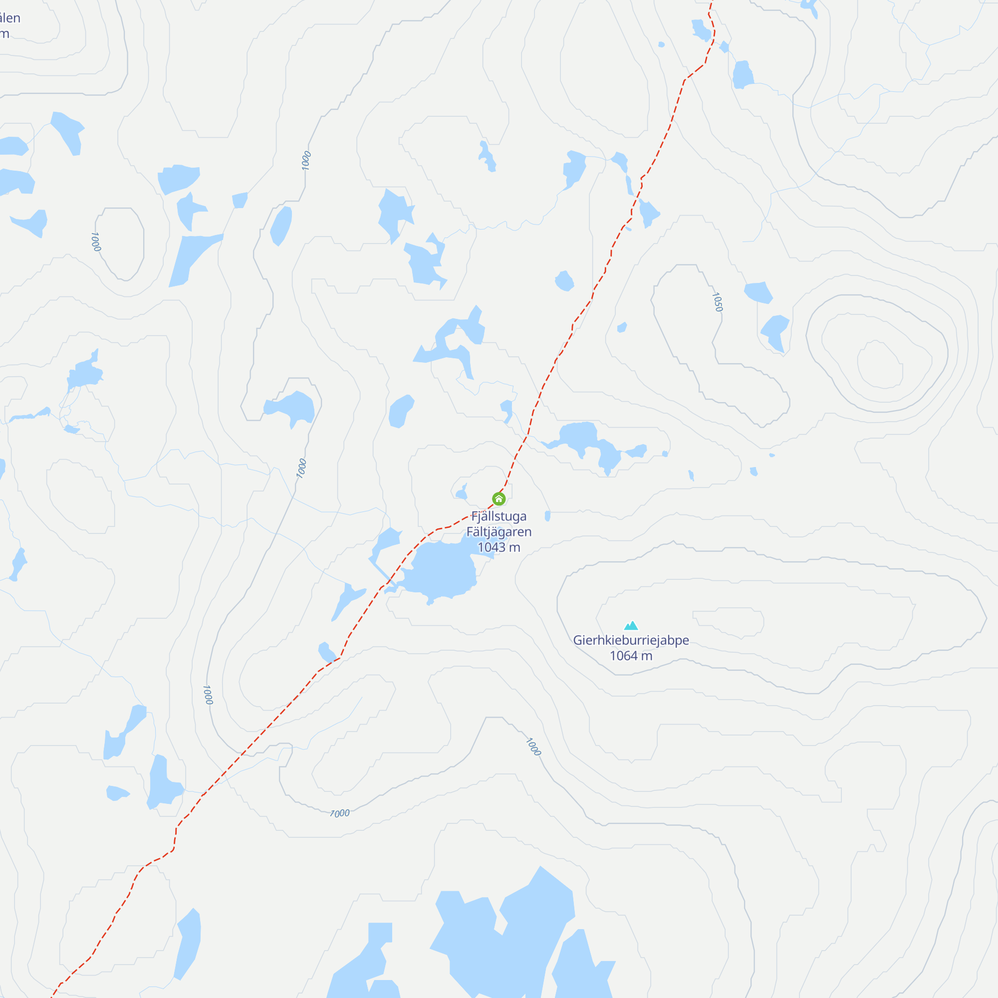 Fjällstuga Fältjägaren map