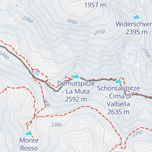 Map of Demutspitze - La Muta