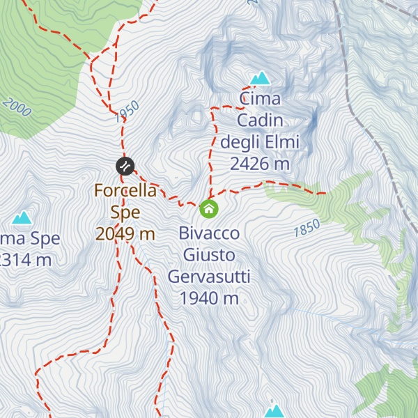 Map of Bivacco Giusto Gervasutti