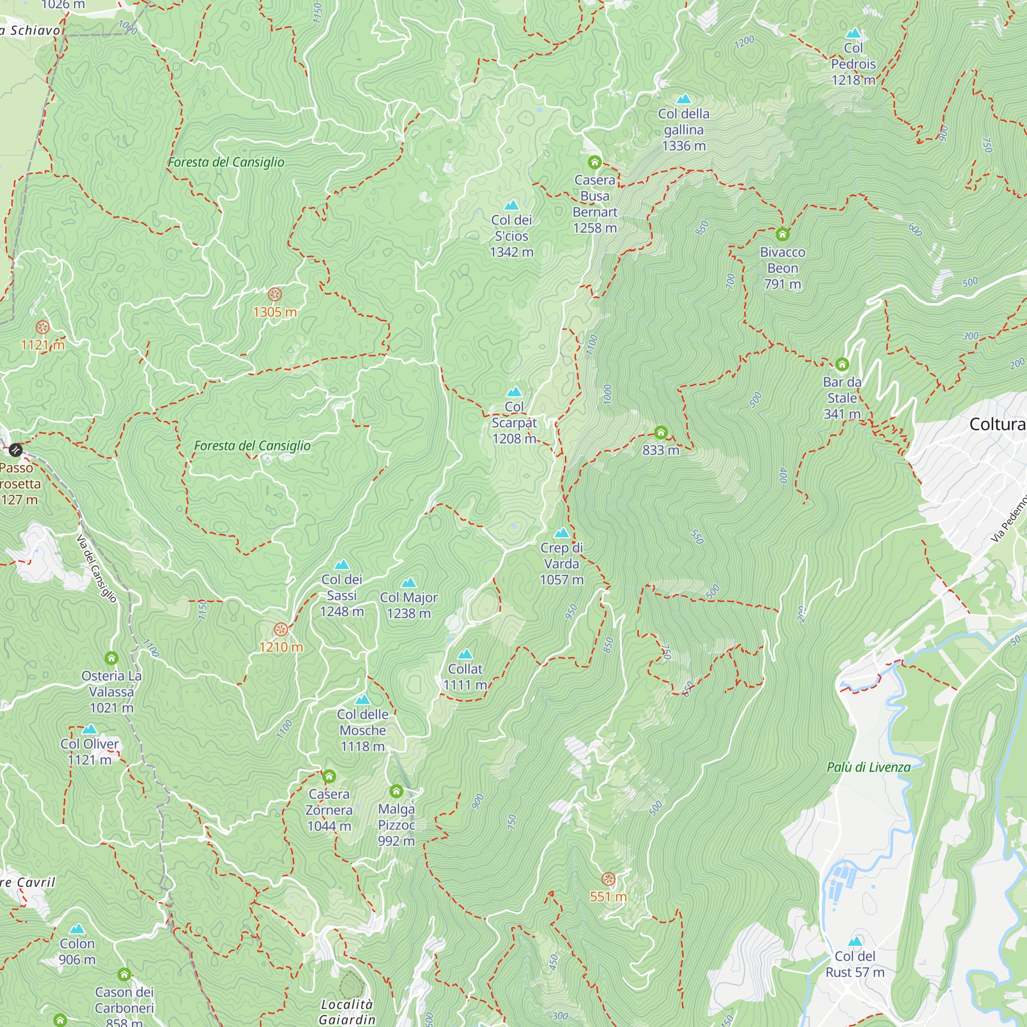 Casera Fossa de Bena map
