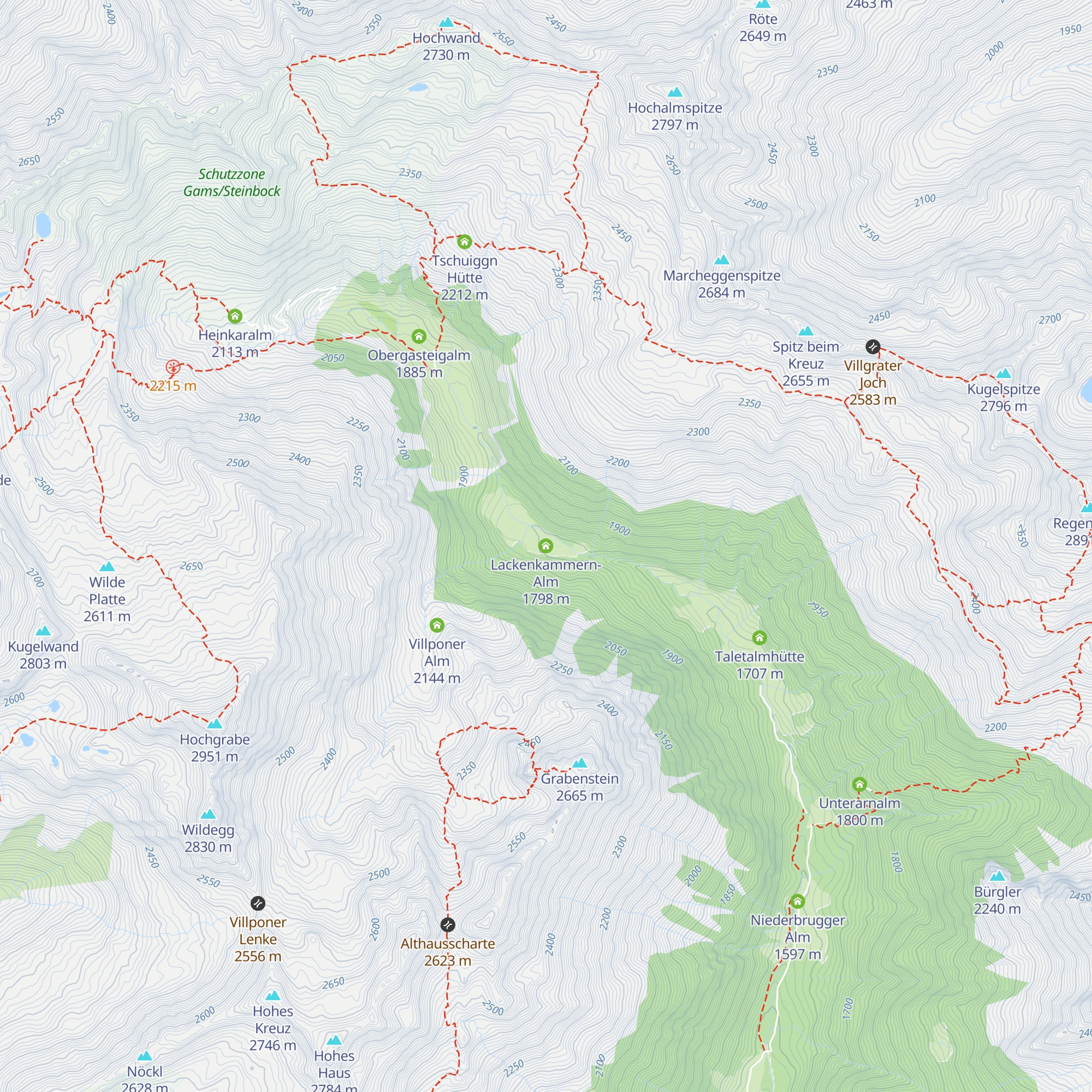 Lackenkammern-Alm map