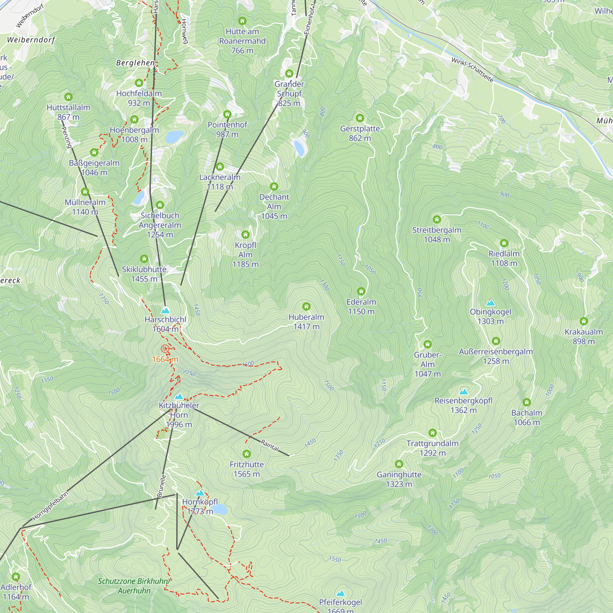 Huberalm map