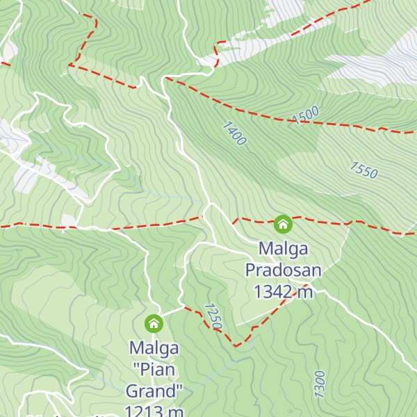 Map of Malga Pian de le Lastre