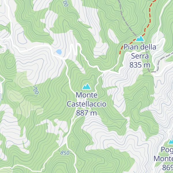 Map of Monte Castellaccio