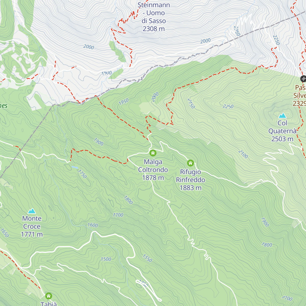 Malga Coltrondo map