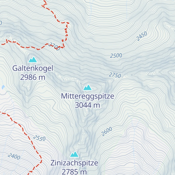 Map of Mittereggspitze