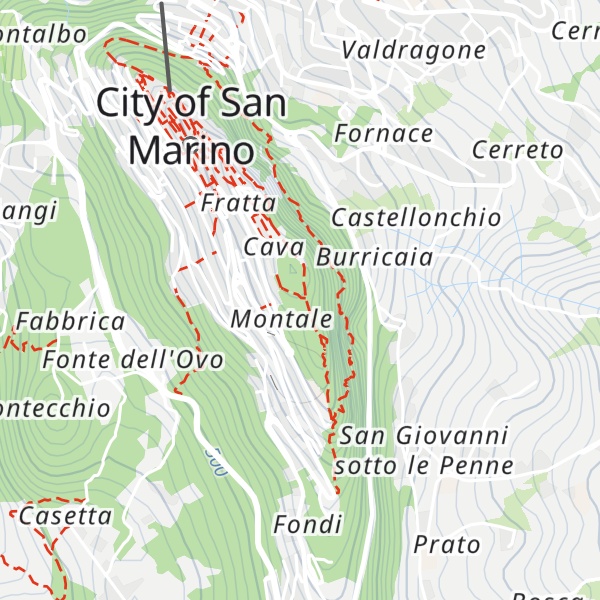 Map of Monte Titano