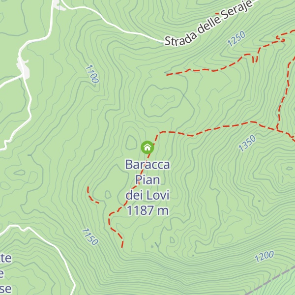 Map of Baracca Pian dei Lovi