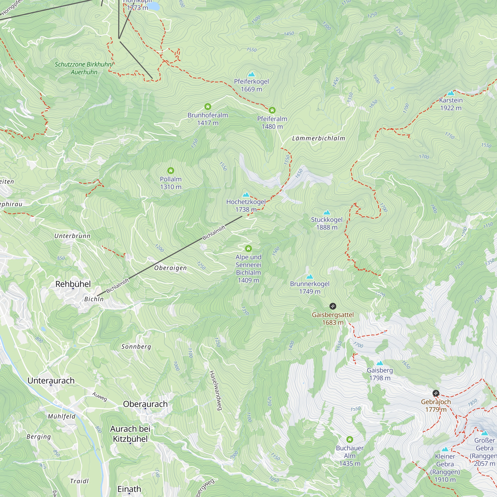 Alpe und Sennerei Bichlalm map
