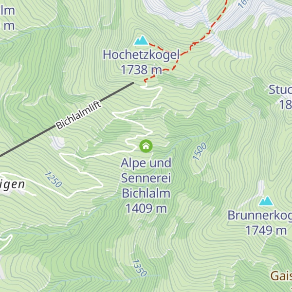 Map of Alpe und Sennerei Bichlalm