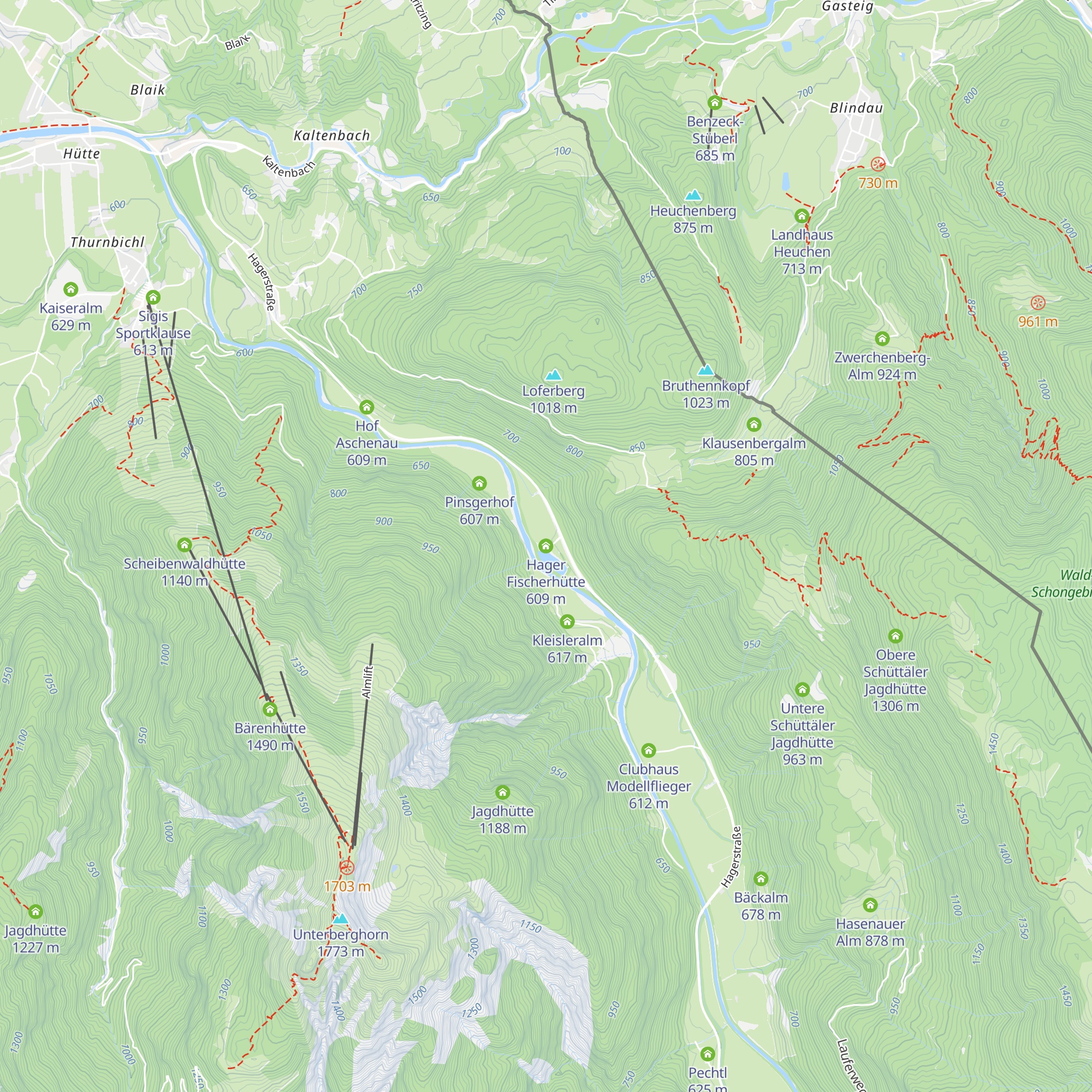 Hager Fischerhütte map