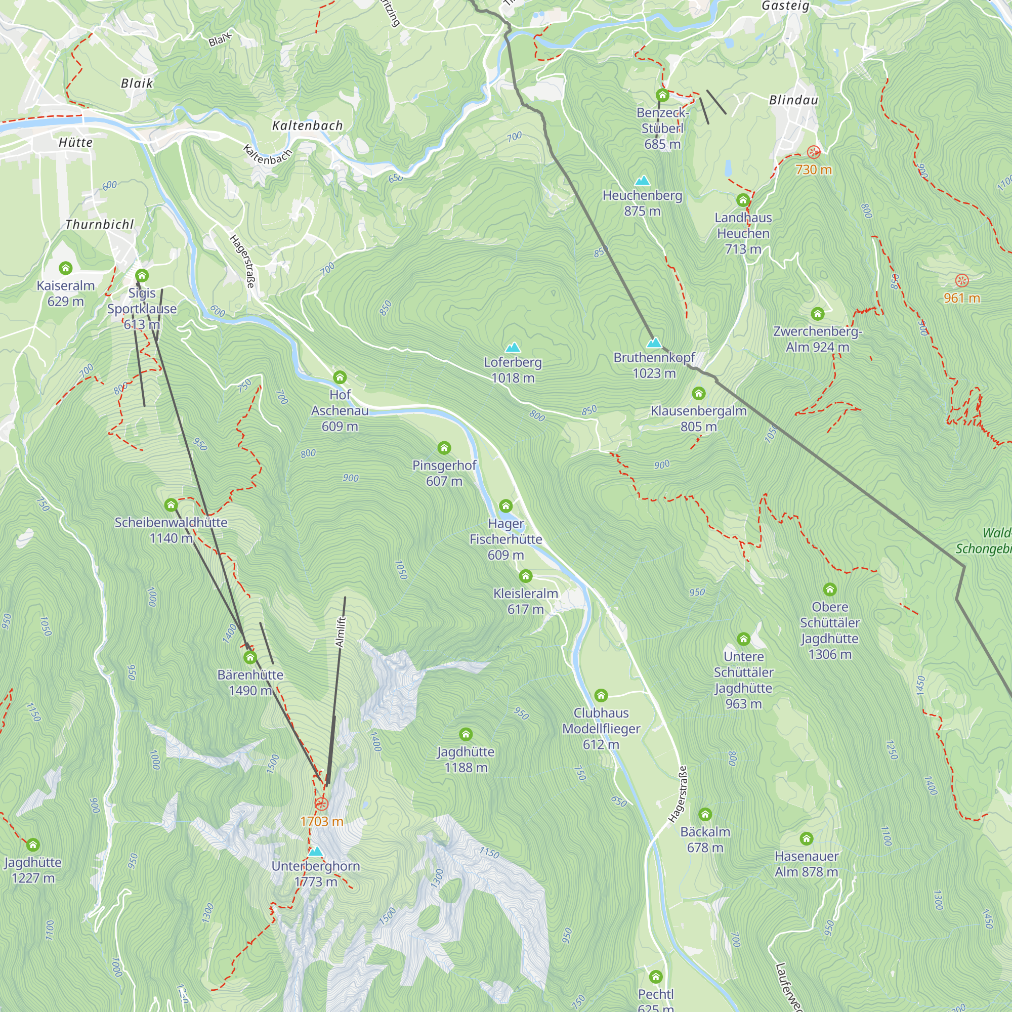 Hager Fischerhütte map