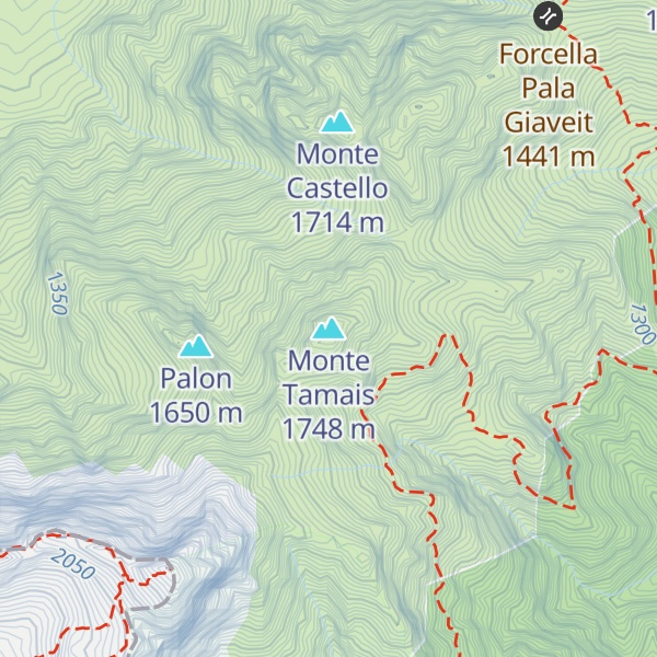 Map of Monte Tamais