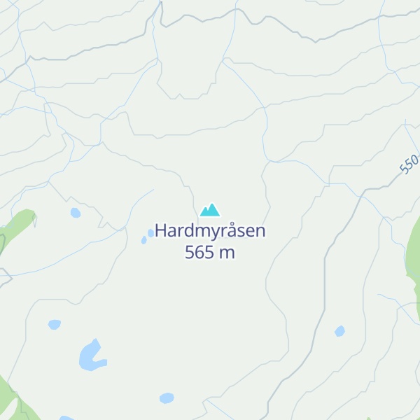 Map of Hardmyråsen