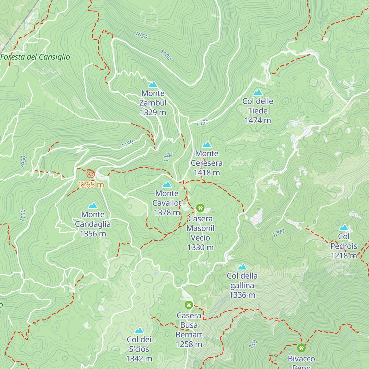Bivacco Silvio e Rudi map