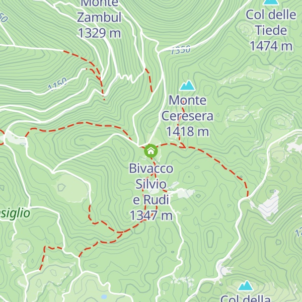 Map of Bivacco Silvio e Rudi