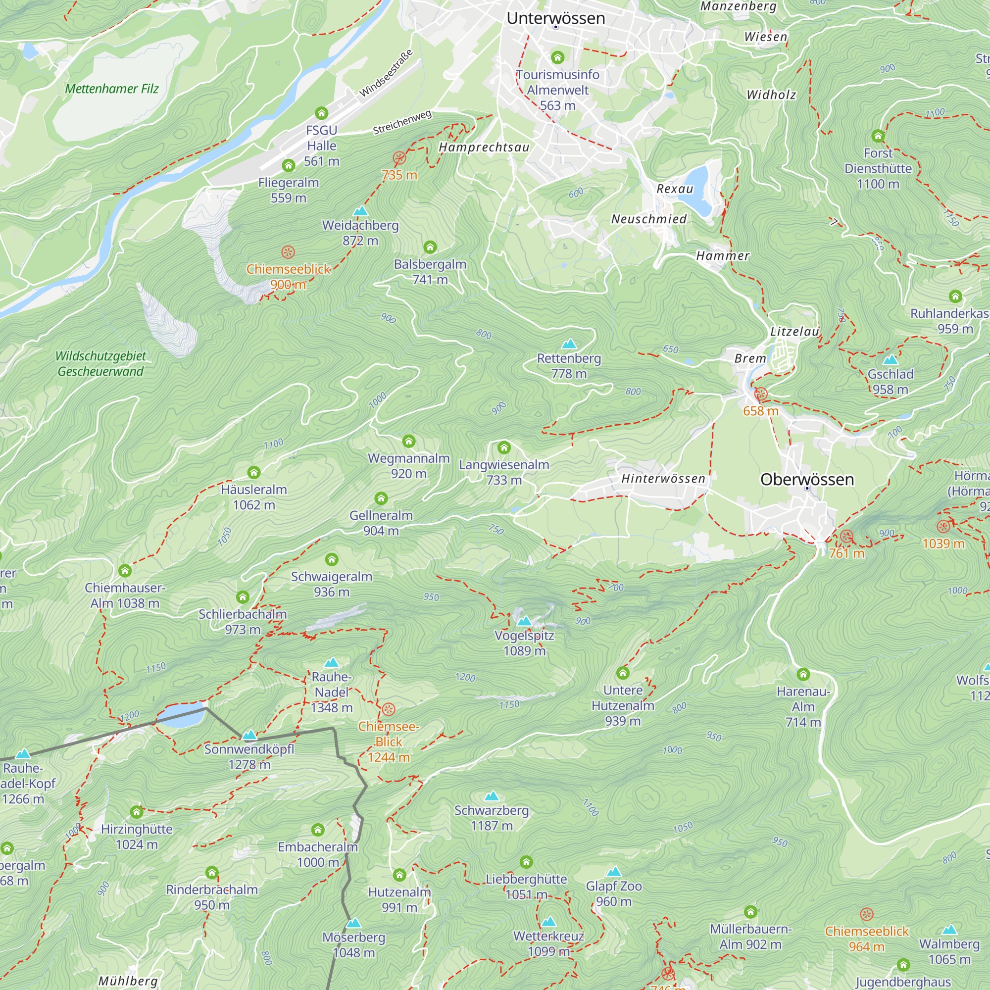 Hexennest-Alm  (Haxenöst-Alm) map