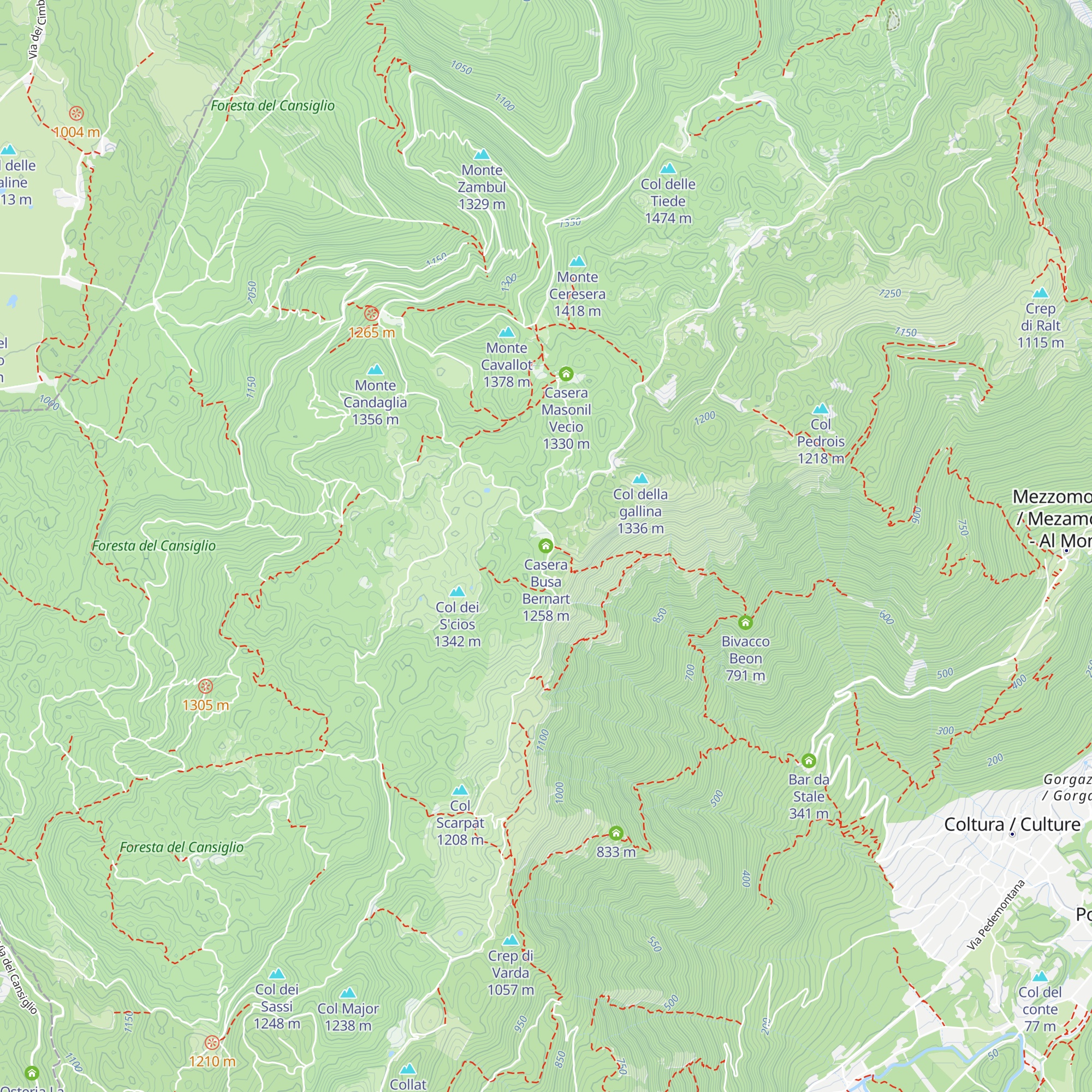 Casera Busa Bernart map