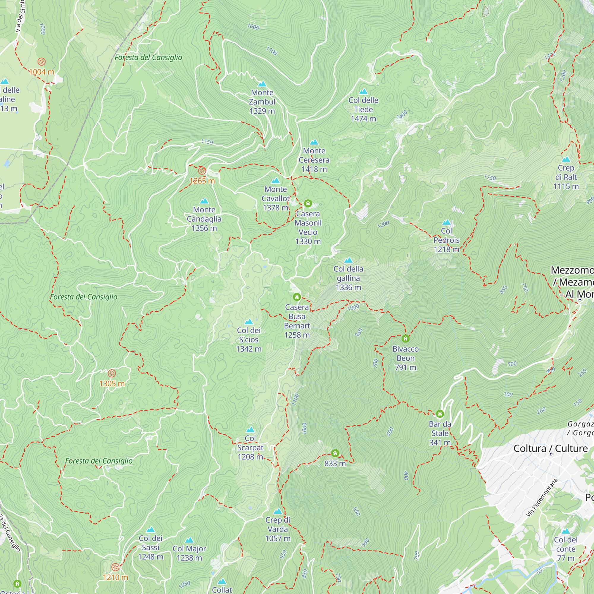 Casera Busa Bernart map