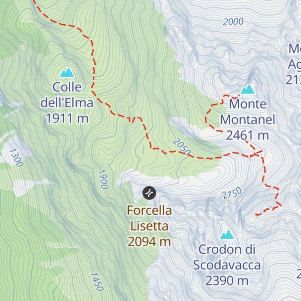 Map of Bivacco Da Deppo Montanel