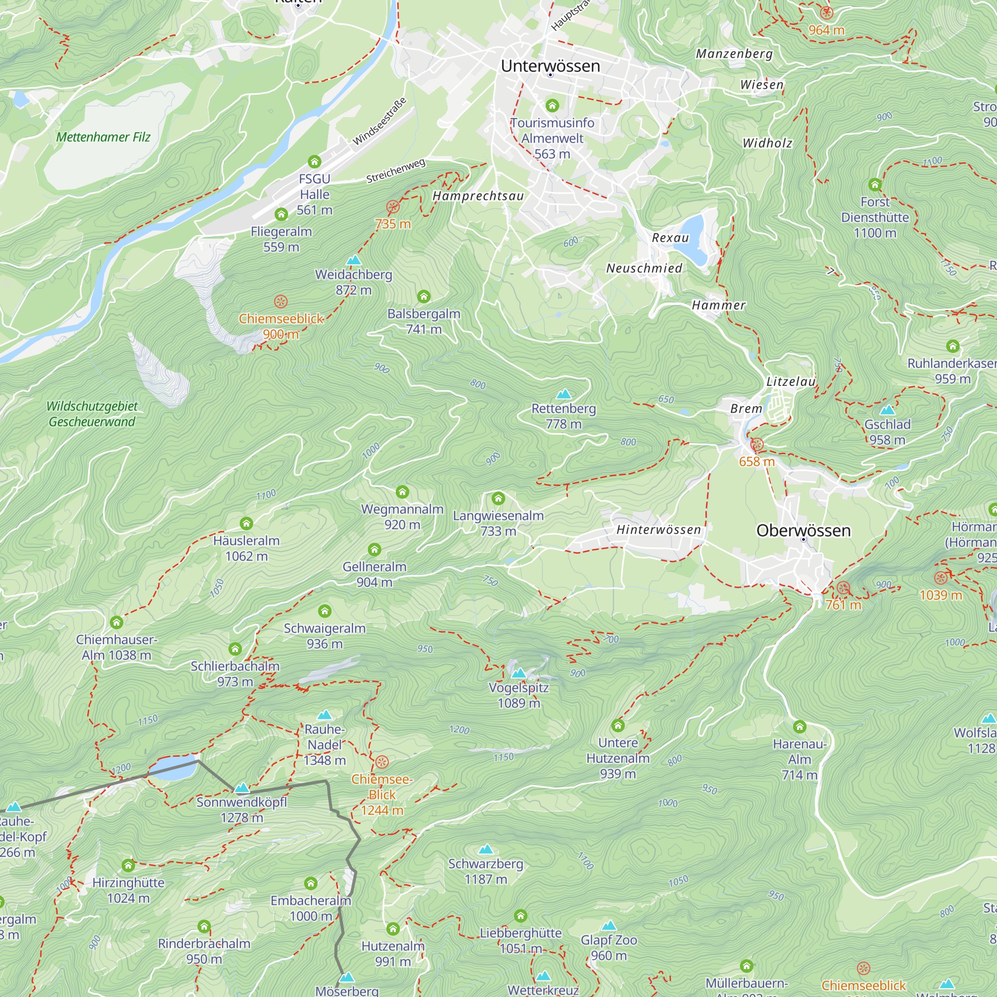 Langwiesenalm map