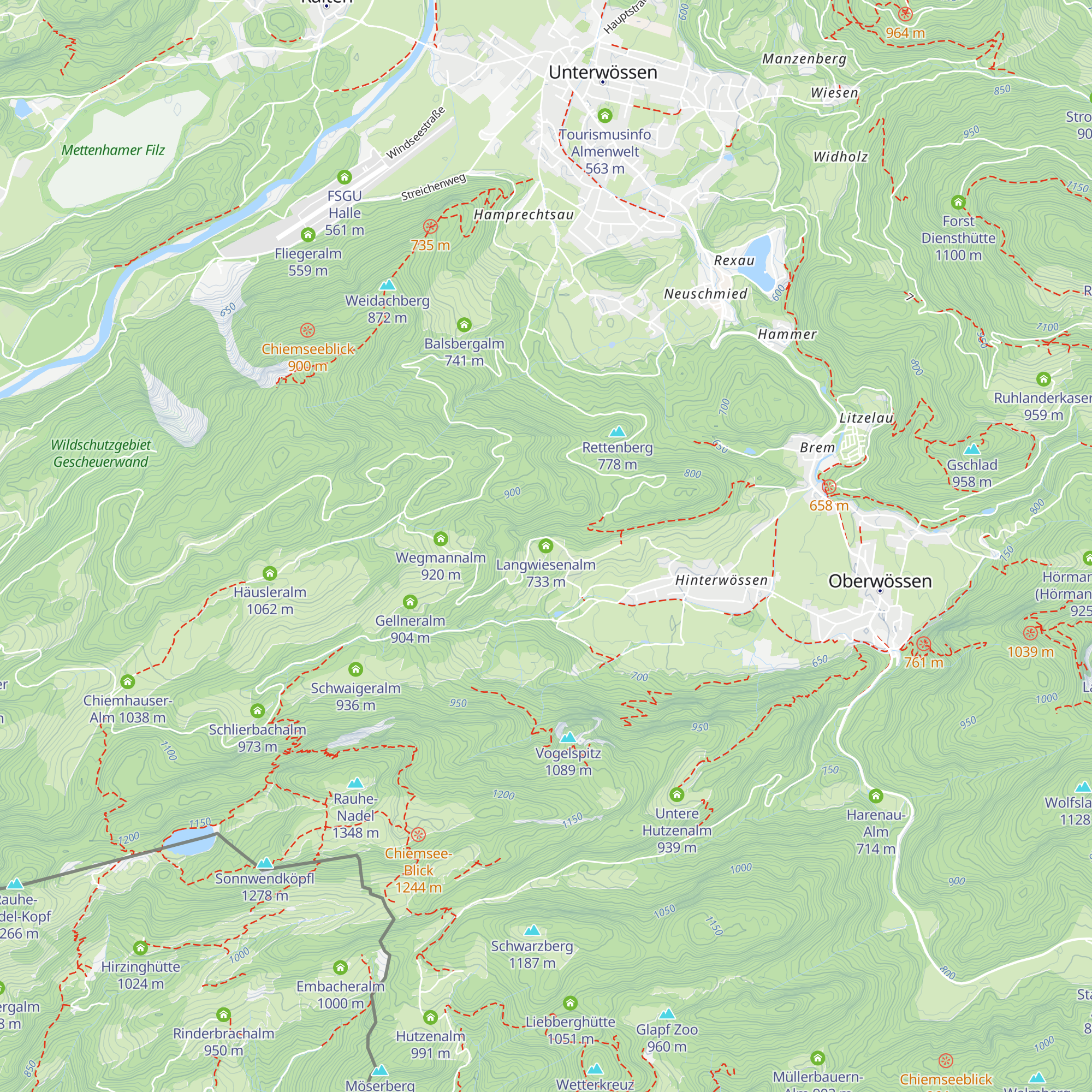 Langwiesenalm map