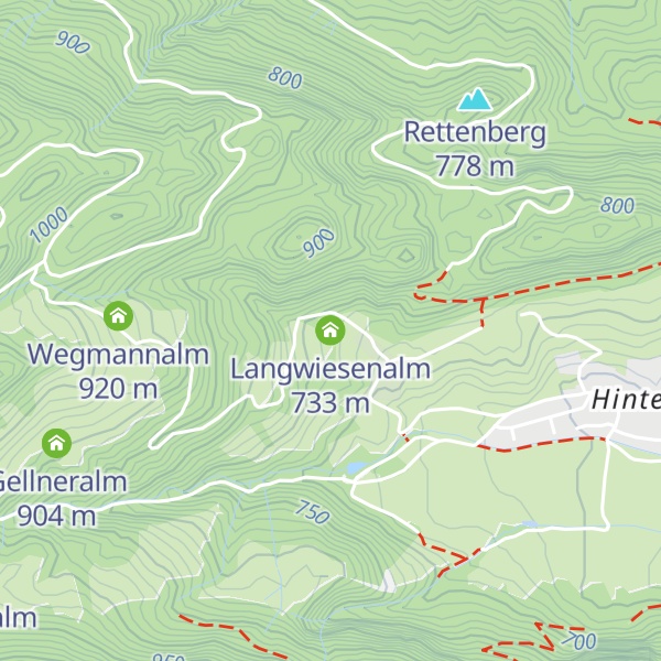 Map of Langwiesenalm
