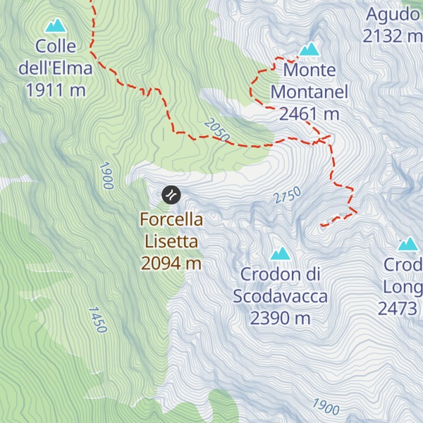Map of Punta Lisetta
