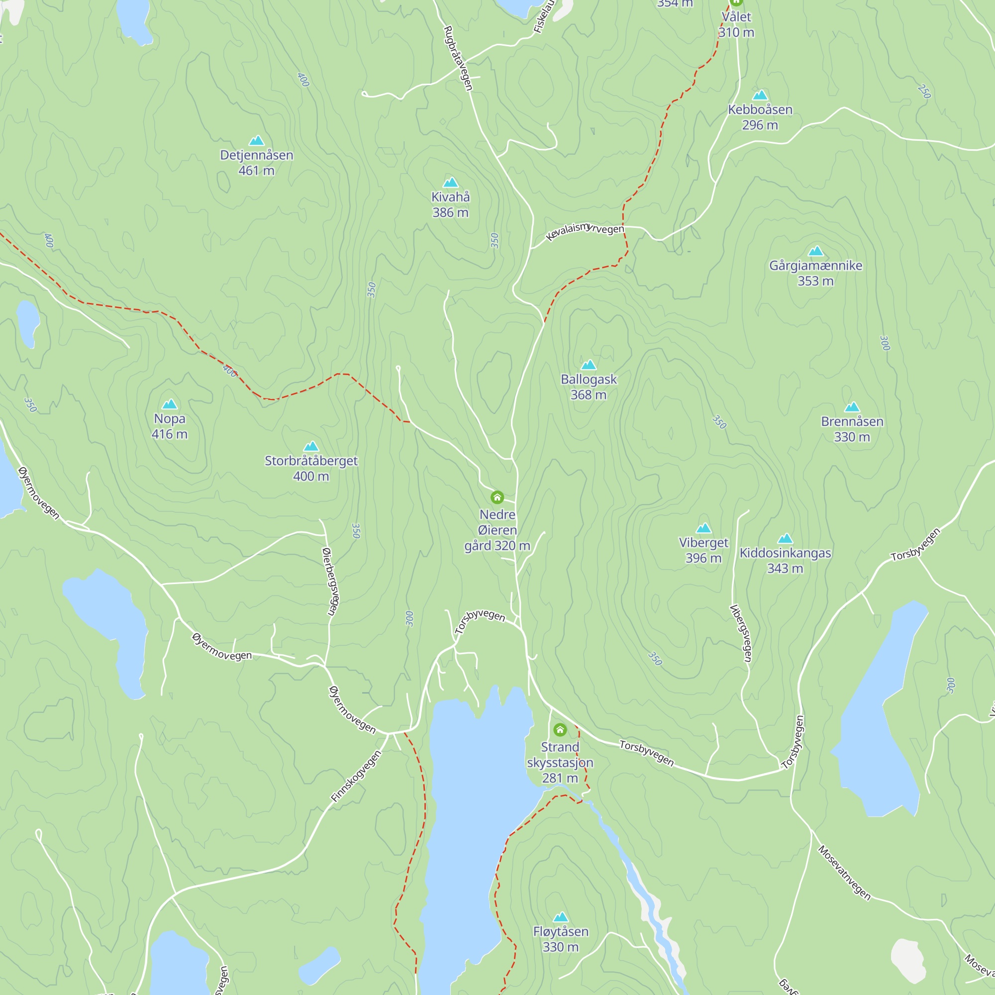 Nedre Øieren gård map