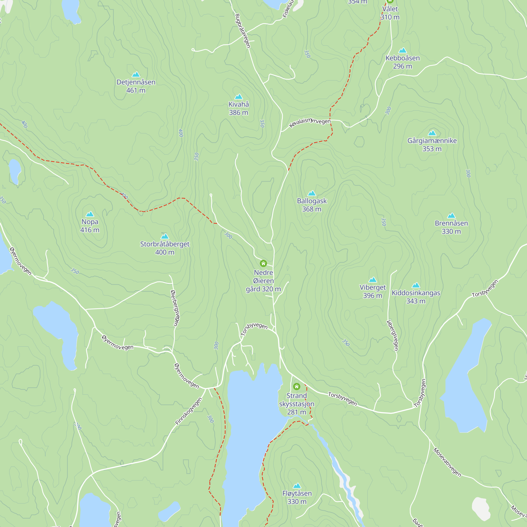 Nedre Øieren gård map