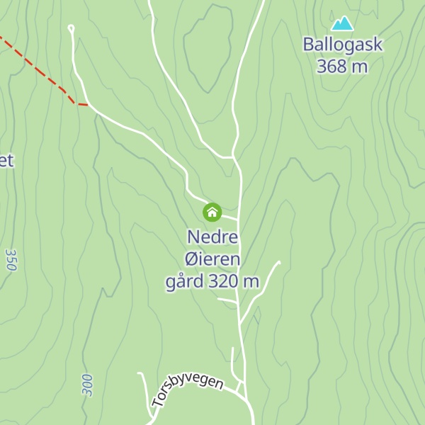 Map of Nedre Øieren gård