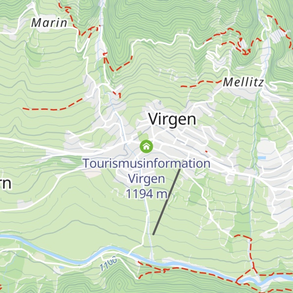 Map of Tourismusinformation Virgen