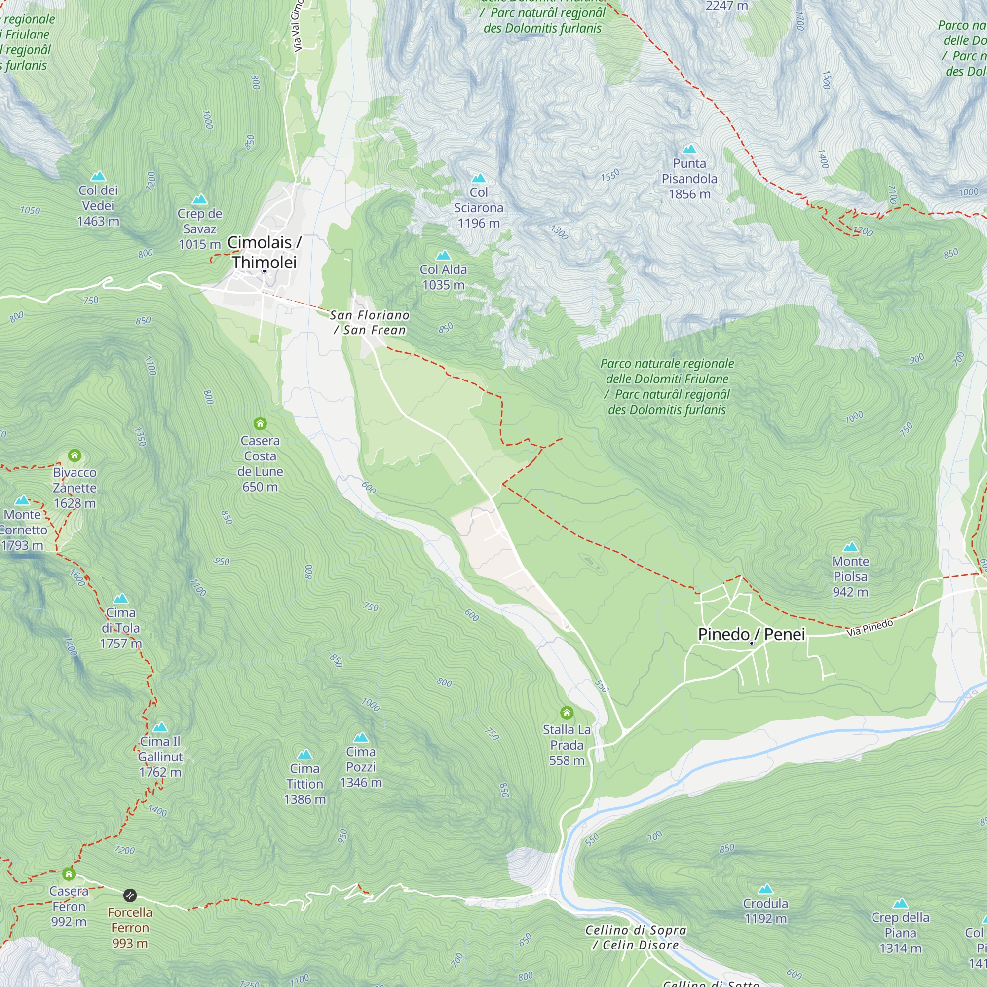 Osteria Val Montanaia map