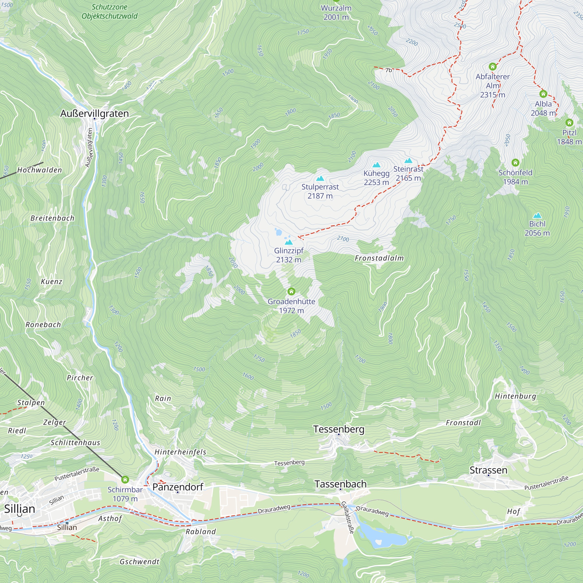 Groadenhütte map