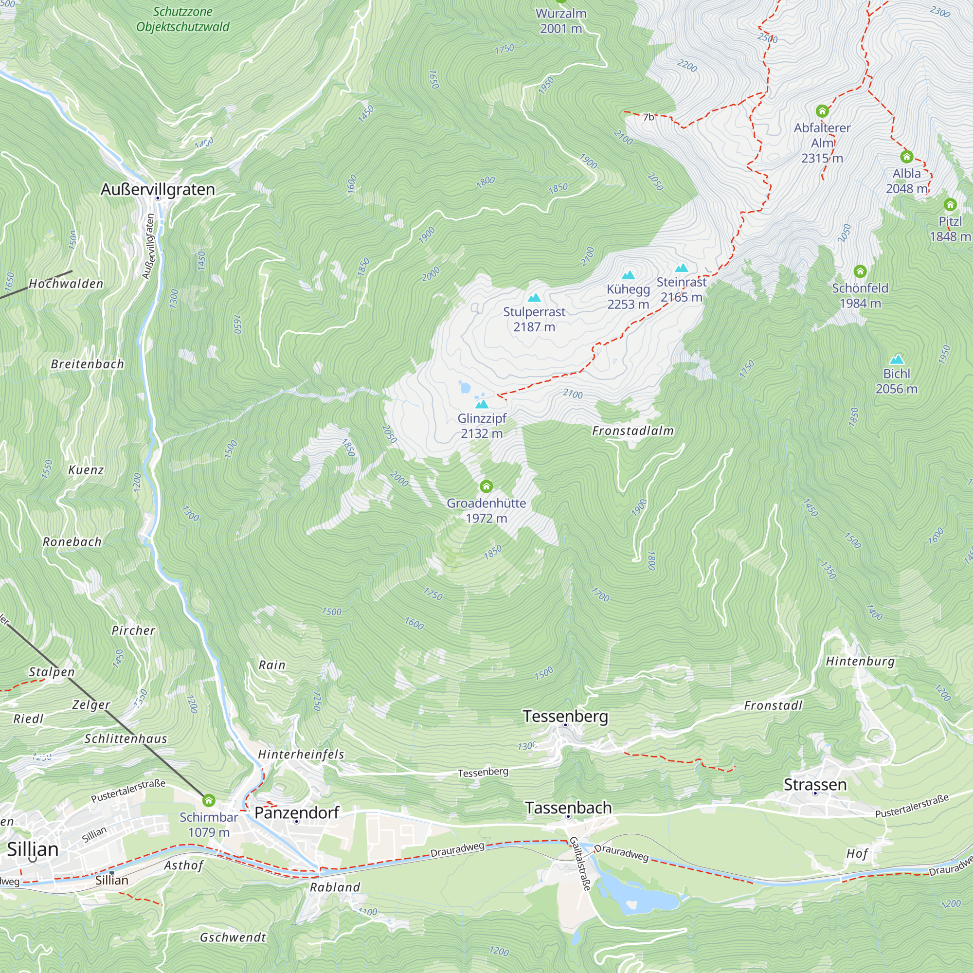 Groadenhütte map