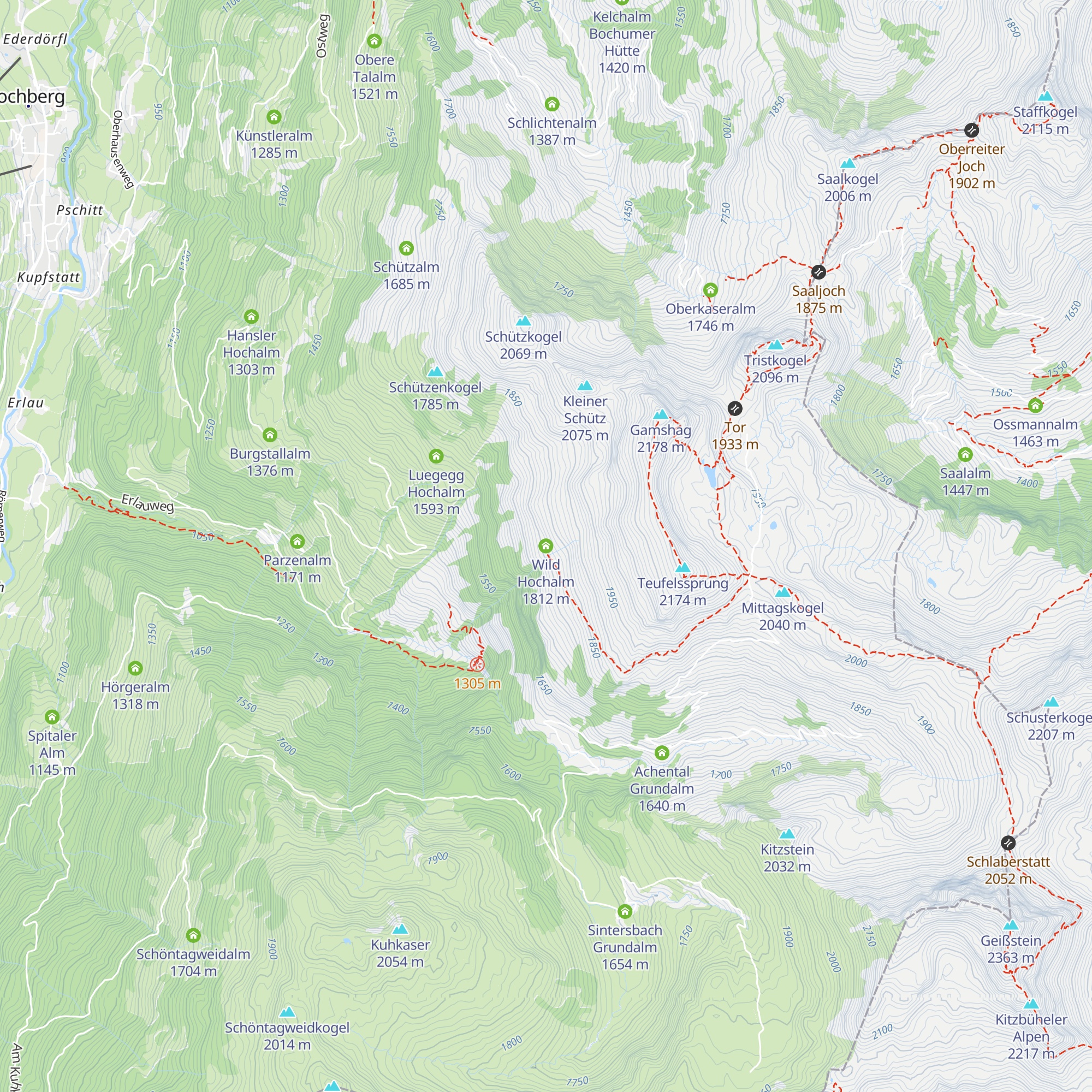Wild Hochalm map