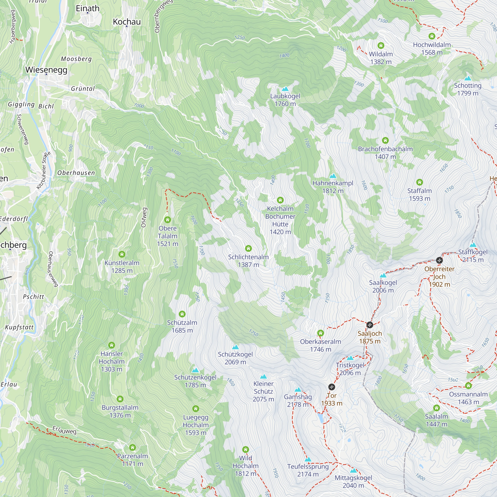Schlichtenalm map